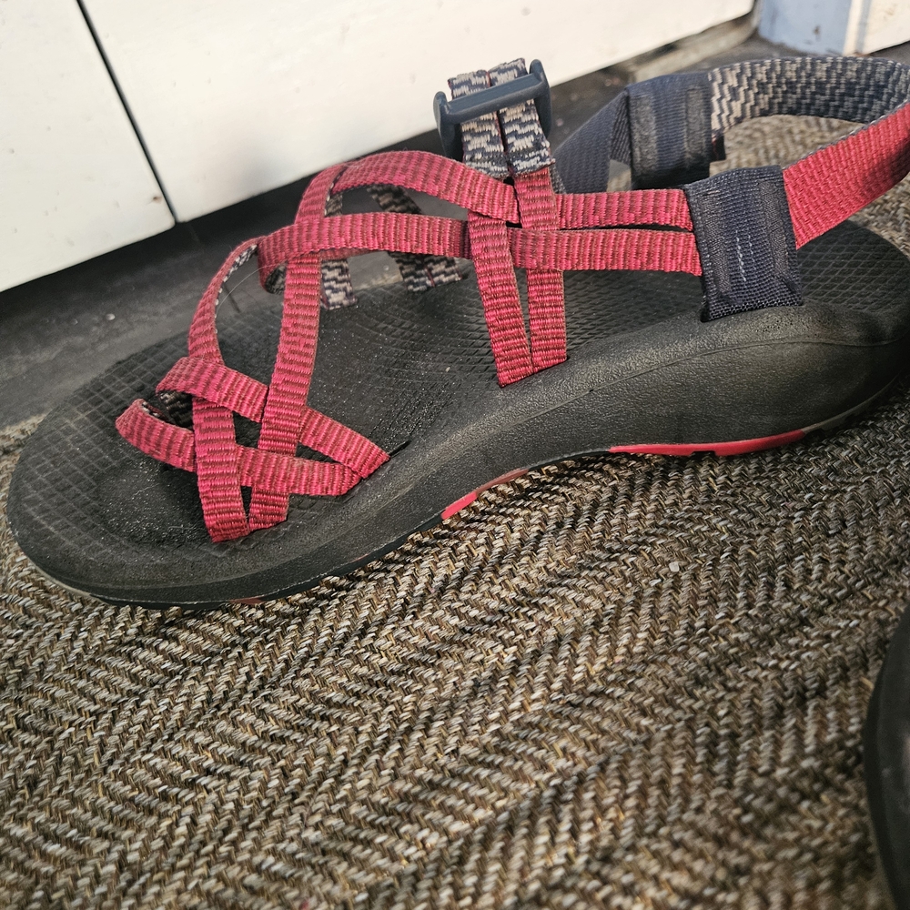 Chaco Navy and Red Sandals